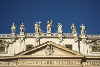 Details of St. Peter's Basilica in the Vatican, by day