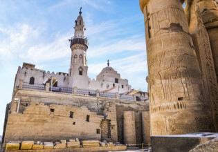 Abu Haggag Mosque and columns of Luxor temple