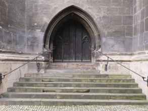 Portal at the Naumburg town church of St Wenceslas. Saxony-Anhalt, Germany, Europe
