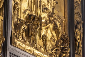 FLORENCE, ITALY, SEPTEMBER 18, 2023, Scenes of St Johns life on the famous Silver Altar of San