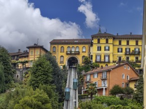 View of the funicular of Biella town