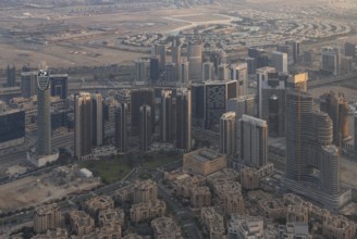 A picture of the tall buildings at the Business Bay district