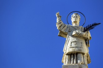 Detail of a statue in a Sicilian baroque church