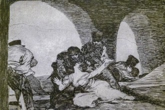 The disasters of war, no. 13: Bitter presence, 1810 -1814, Francisco de Goya, first printing of