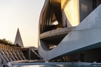 Valencia, Spain, July 29, 2023: View of Palau de les Arts Reina Sofia in Valencia in the City of