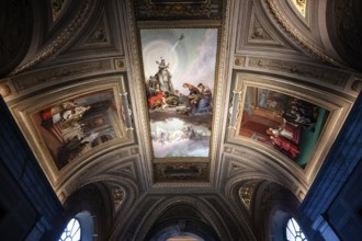 Ceiling frescoes in a magnificent vault with religious scenes Vatican, Rome