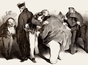 Caricature about corruption by Honore Daumier