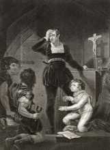 Prinz Arthur, Herzog der Bretagne, und Hubert de Burgh, Szene aus "Das Leben und der Tod von König