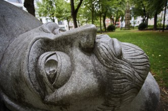 St Gereon head statue on the park in Cologne