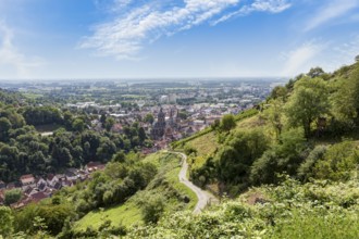 Blick auf die Stadt Heppenheim im Landkreis Bergstraße, Hessen in Deutschland