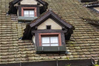 Dormer windows in the picturesque and romantic fishing district of Ulm