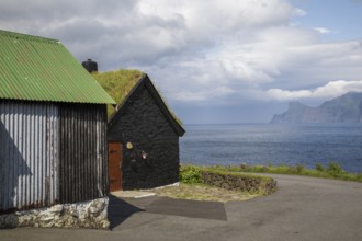 The wild landscape of the Faroe Islands in the North Atlantic