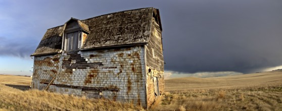 Prairie Storm Clouds rural Saskatchewan Old Barn