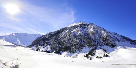 Cerler mountains in Pyrenees of Huesca in Spain