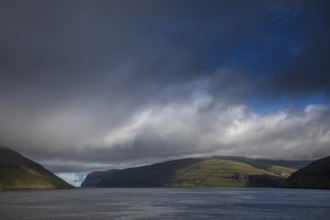 The wild landscape of the Faroe Islands in the North Atlantic