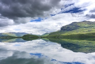 Fascinating natural landscape in Jotunheimen in the summertime in Norway. Great natural landscape