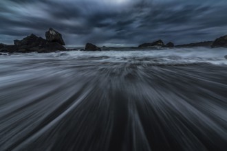 Sunset at a Rocky Beach, Northern California, USA, North America