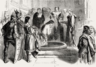 Baptism of Clovis by Saint Remigius, cathedral of Reims, 496, Clovis, Chlodovechus, Chlodwig I.,
