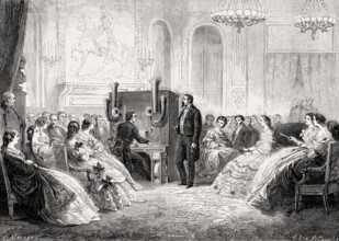Johann Baptist Schalkenbach's Piano-Orchestre, performance before the Empress and Emperor of