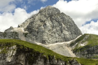 Mangart mountain in slovenia in summer
