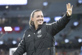 MELBOURNE, AUSTRALIA, MAY 24: Katie McCabe of Arsenal Women FC after beating the A-League All Stars