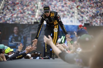 Carson Hocevar gets introduced for the Food City 500 in Bristol, TN, USA, North America