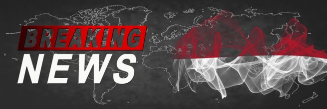 Monaco Breaking News, Smoke Flag Background