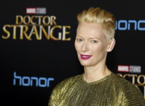 Tilda Swinton at the World premiere of 'Doctor Strange' held at the El Capitan Theatre in