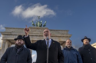 Germany, Berlin, 13.12.2024, Jewish community Chabad Berlin invites to a special rally as part of