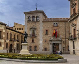 Madrid, Spain, 6 April, 2024: the Plaza de la Villa Square in downtown Madrid, Europe
