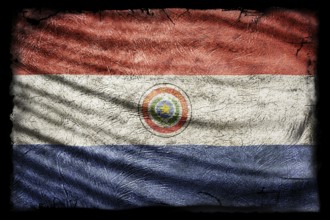 Paraguay Flag, Grunge Texture Background