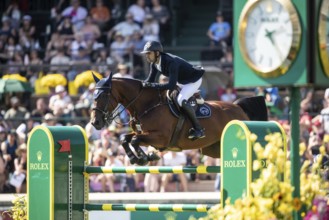 Nayel Nassar of Egypt and riding Capital Night Star compete in the first round of the 1.60m CPKC