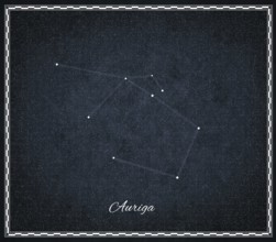 Auriga star constellation, Night sky, Cluster of stars, Deep space, Charioteer constellation