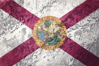Grunge Florida state flag. Florida flag background grunge texture