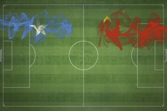 Somalia vs China Soccer Match, national colors, national flags, soccer field, football game,