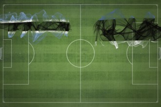 Botswana vs Estonia Soccer Match, national colors, national flags, soccer field, football game,