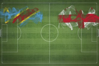 Democratic Republic of Congo vs Georgia Soccer Match, national colors, national flags, soccer