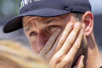INDYCAR driver, AGUSTIN HUGO CANAPINO (R) (78) of Arrecifes, Argentina, prepares to practice for