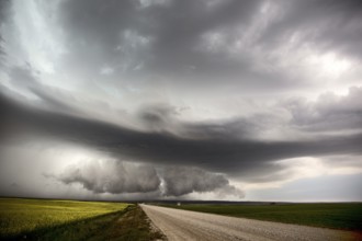 Prairie Storm Clouds in Saskatchewan Canada rural setting