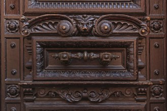 Carving on a door