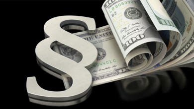Symbolic image on the subject of legal costs, court costs, lawyer's fees, etc