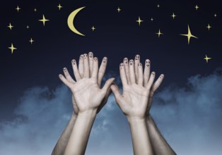 Hands of man and woman representing love and togetherness