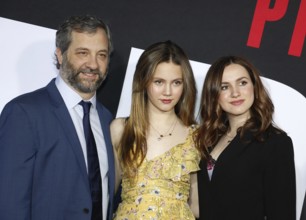 Judd Apatow, Maude Apatow and Iris Apatow at the Los Angeles premiere of 'Blockers' held at the