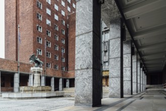 Oslo, Norway, August 11, 2019: Oslo City Hall. It houses the city council. It is the seat of the