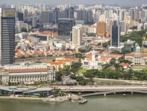 View from SkyPark of Marina Bay Sands, Singapore, Asia