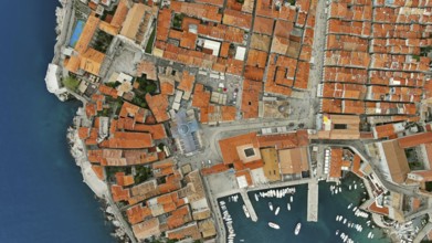 Aerial view of Dubrovnik, city in southern Croatia coast of Adriatic Sea