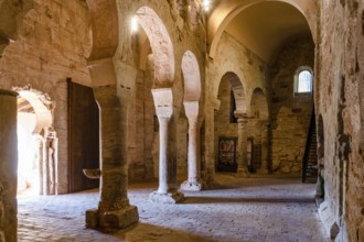 Mozarabic monastery, Monasterio de Suso, San Millán de la Cogolla, La Rioja, Spain, Europe