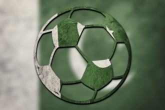 Soccer ball national Pakistan flag. Pakistan football ball