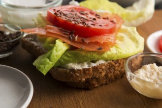 Sandwich with ingredients