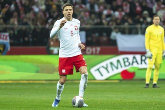 WARSAW, POLAND - NOVEMBER 17, 2023: Qualifications for UEFA Euro 2024. Match Poland - Czech